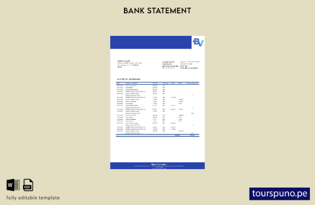 listo para imprimir plantilla de word   extracto bancario del Banco Votorantim d